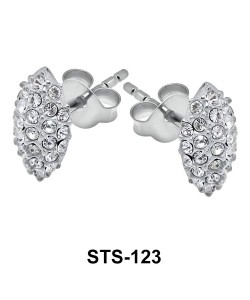 Shining Oval Stud Earring STS-123